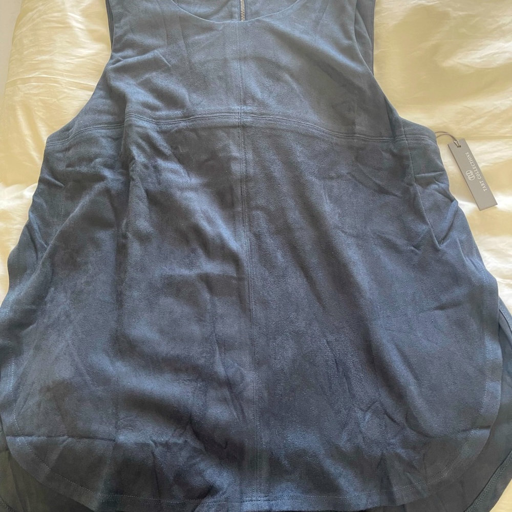 One blue and one tan NWT tart tank in faux suede